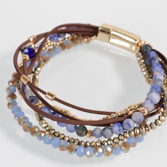 Keepin Breezy Jewelry - NWT Boho Multi strand natural stone bracelet